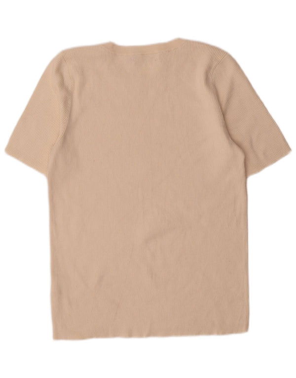 Ralph Lauren Womens T-Shirt Top UK 14 Large Off White Cotton