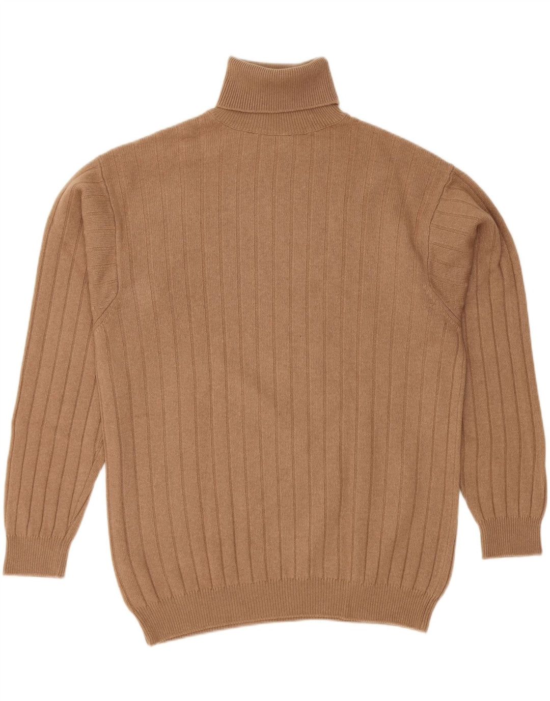 SISLEY Womens Relaxed Elegance Roll Neck Jumper Sweater UK 16 Large Brown Vintage Sisley and Second-Hand Sisley from Messina Hembry 
