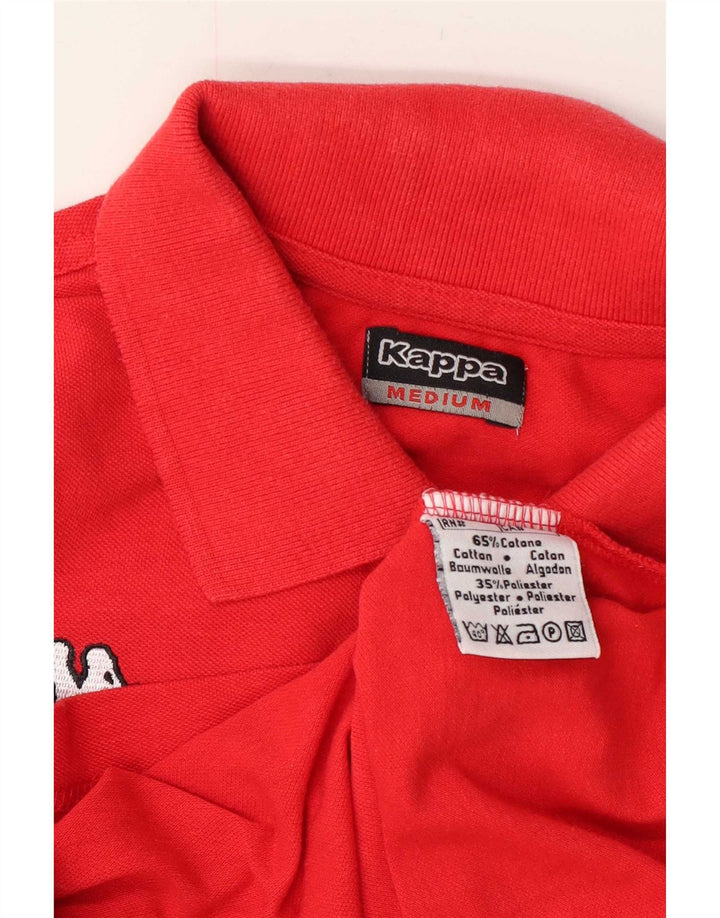 Kappa Mens Polo Shirt Medium Red Cotton
