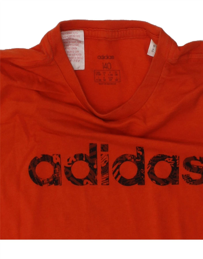 ADIDAS Boys Graphic T-Shirt Top 9-10 Years Red Cotton | Vintage Adidas | Thrift | Second-Hand Adidas | Used Clothing | Messina Hembry 