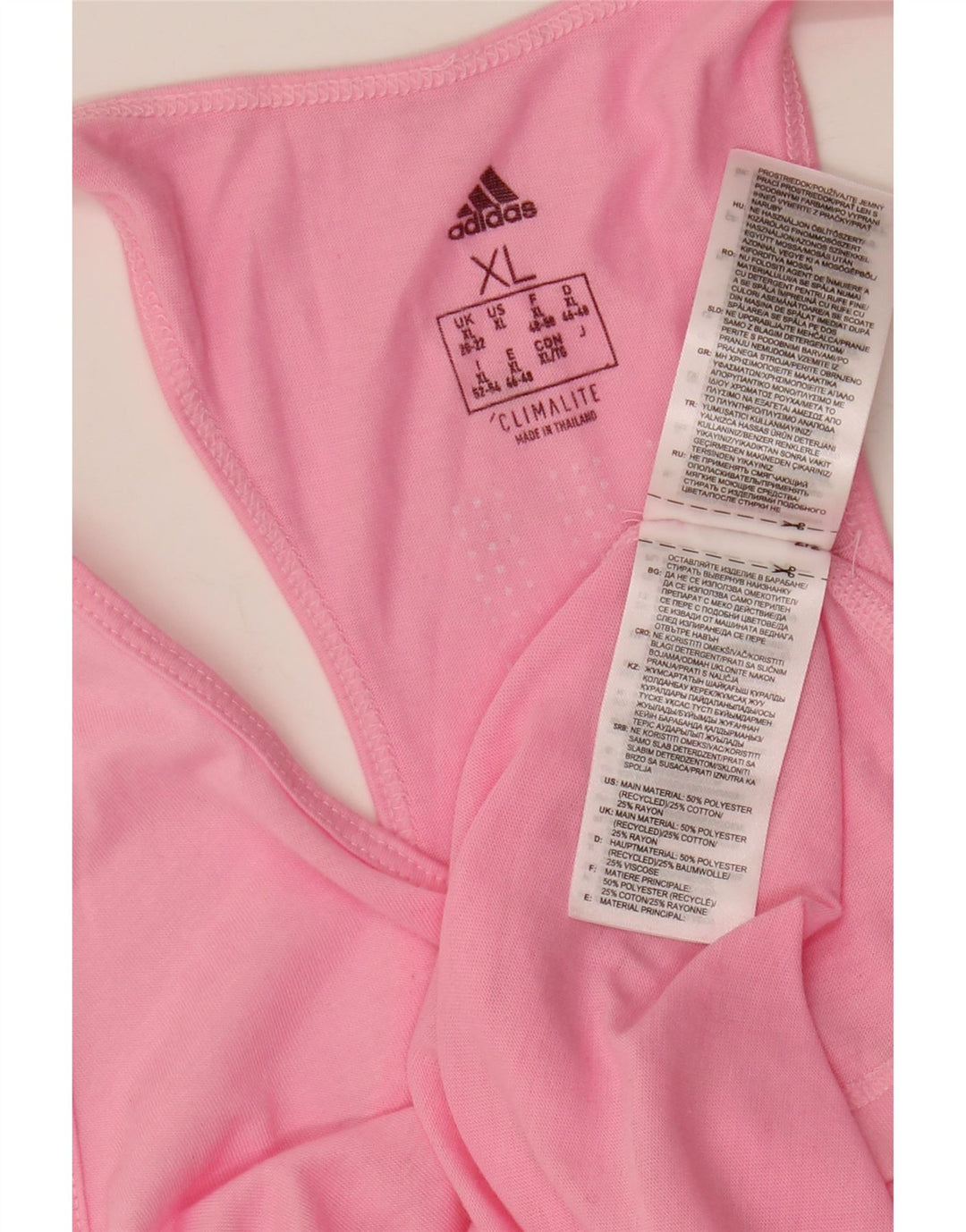 ADIDAS Womens Climalite Vest Top UK 20/22 XL Pink Polyester