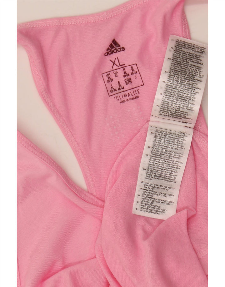 ADIDAS Womens Climalite Vest Top UK 20/22 XL Pink Polyester