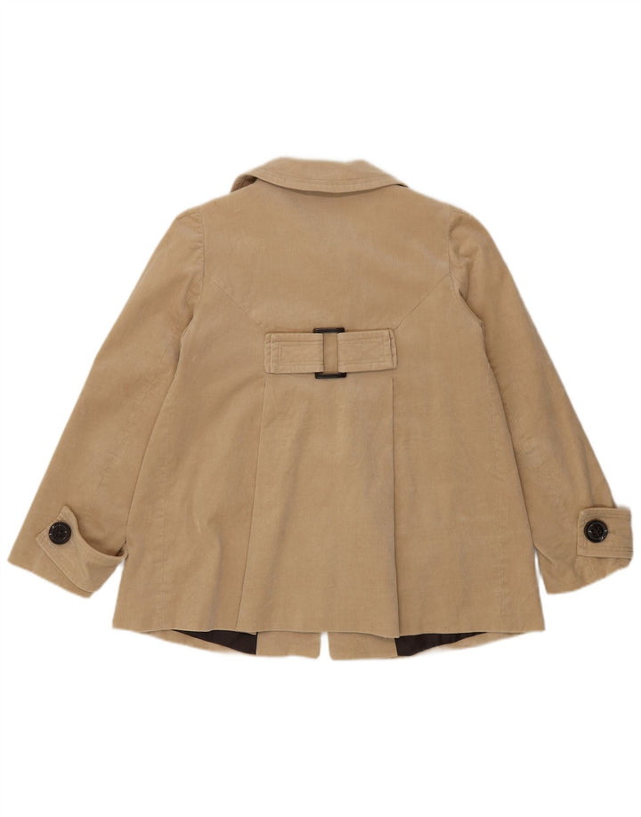Zara Womens Corduroy Jacket UK 16 Large Beige Cotton