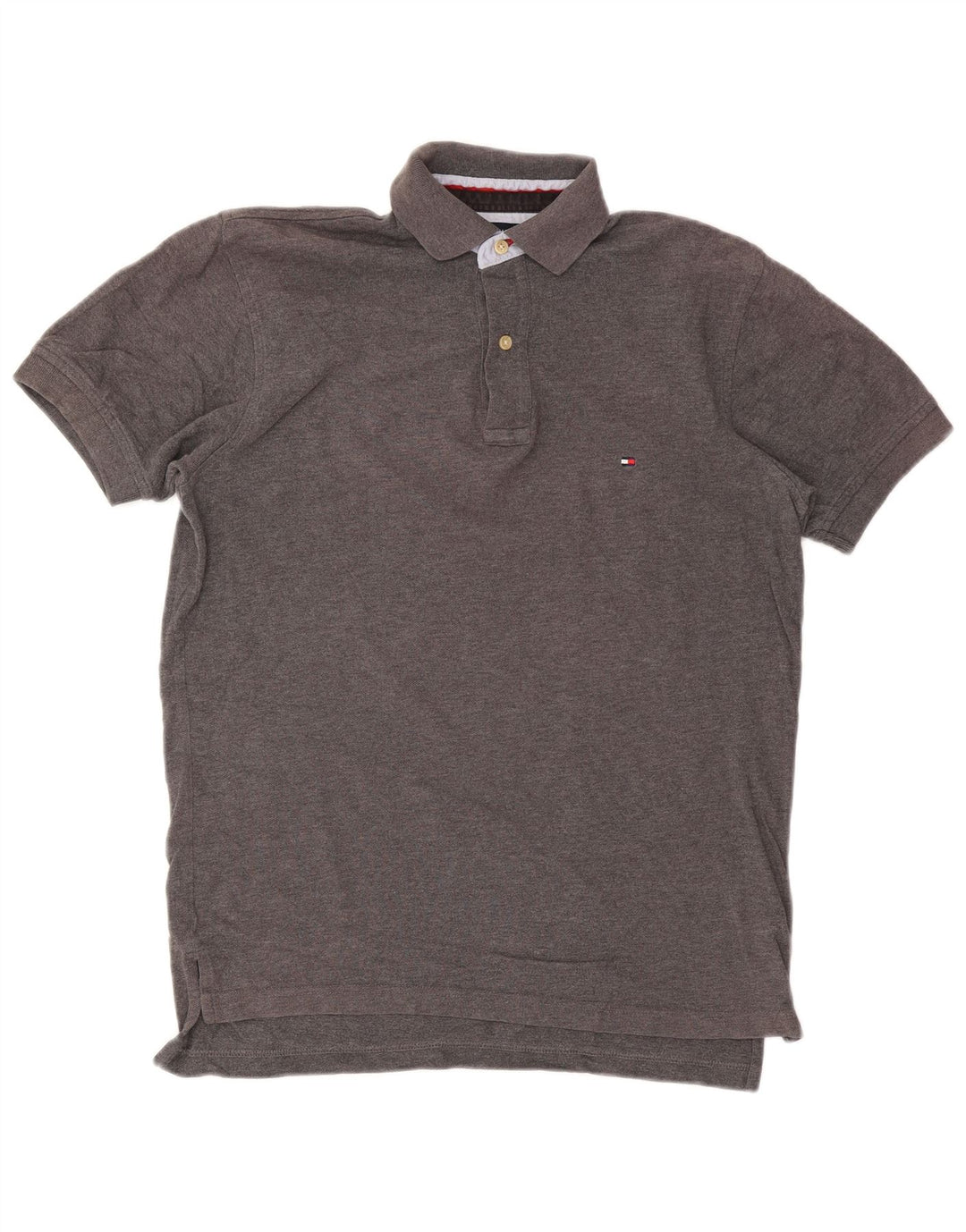 Tommy Hilfiger Mens Polo Shirt Small Grey Cotton