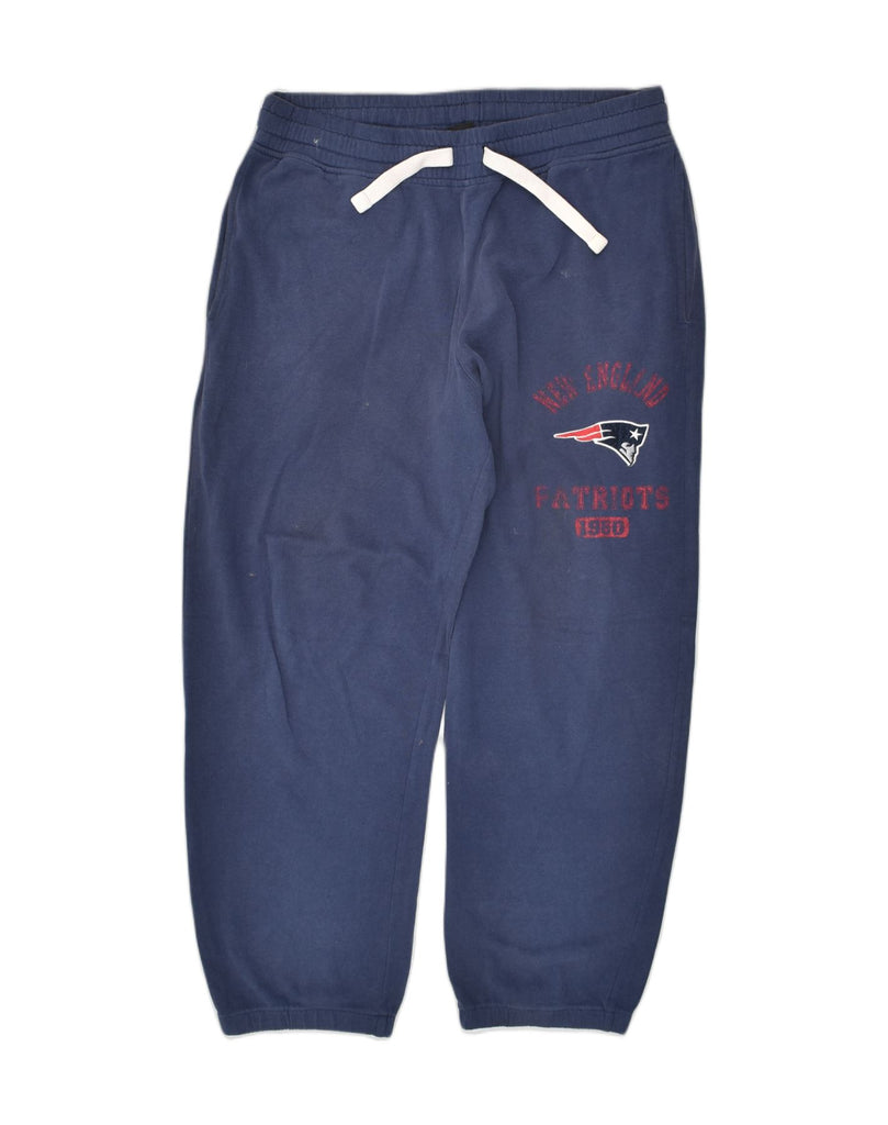 NFL Mens Graphic Tracksuit Trousers Joggers Medium Navy Blue Cotton | Vintage NFL | Thrift | Second-Hand NFL | Used Clothing | Messina Hembry 