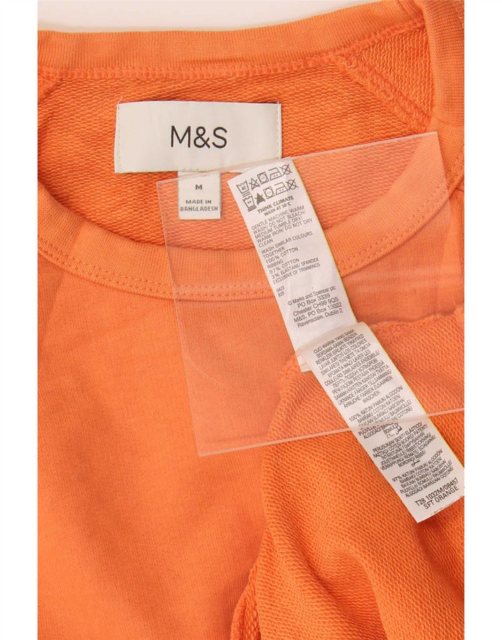 Marks & Spencer Mens Sweatshirt Jumper Medium Orange Cotton