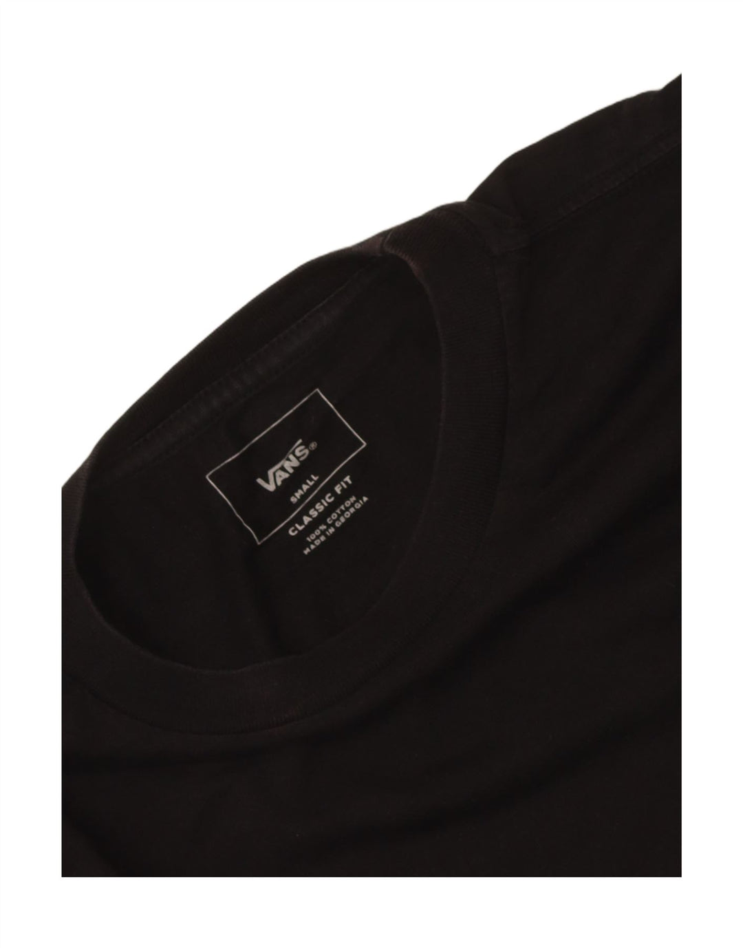 Vans Mens Classic Fit Top Long Sleeve Small Black Cotton