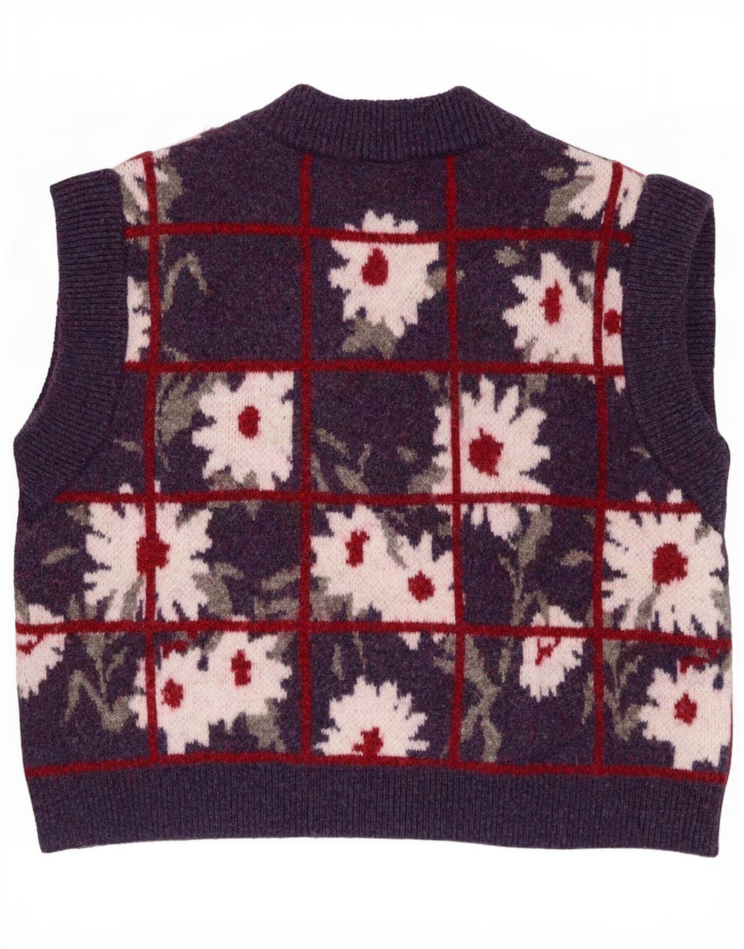 Zara Womens Vest Tank Top UK 14 Medium Purple Floral Polyester