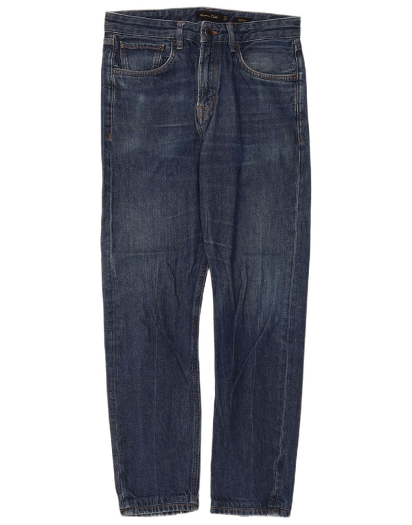 MASSIMO DUTTI Mens Straight Jeans EU 38 Small W30 L30 Blue Cotton