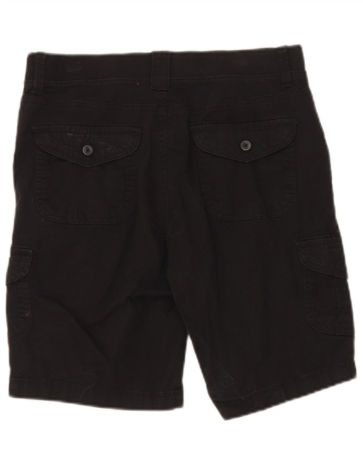 Lee Womens Relaxed Fit Cargo Shorts US 8 Medium W30 Black Cotton