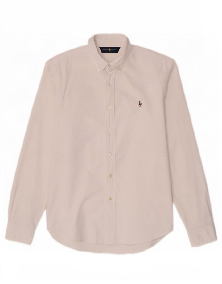Ralph Lauren Mens Stretch Oxford Slim Fit Shirt Large White