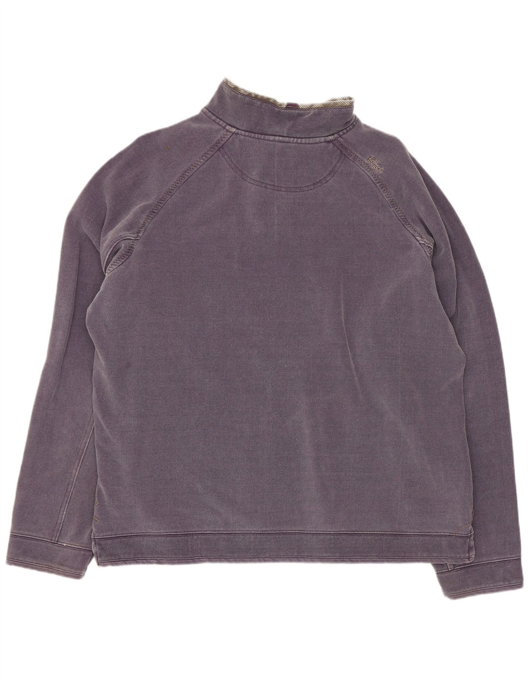 Fat Face Mens Zip Neck Sweatshirt Jumper Medium Purple Cotton