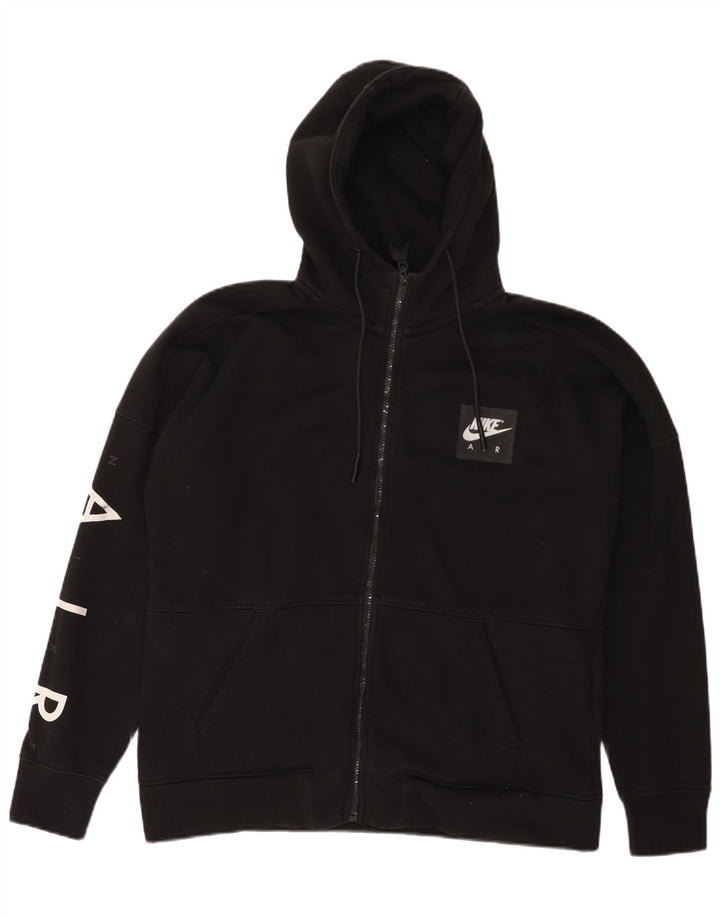 Nike Mens Graphic Zip Hoodie Sweater Large Black Cotton