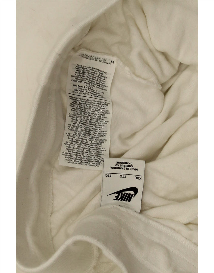 Nike Mens Tracksuit Trousers Joggers 2XL White Cotton