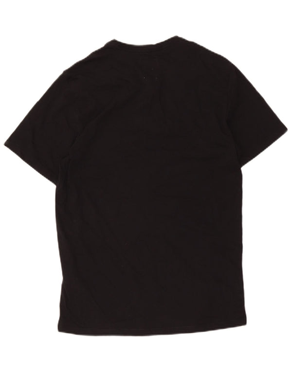 Guess Mens Graphic T-Shirt Top UK 34 XS Black Cotton