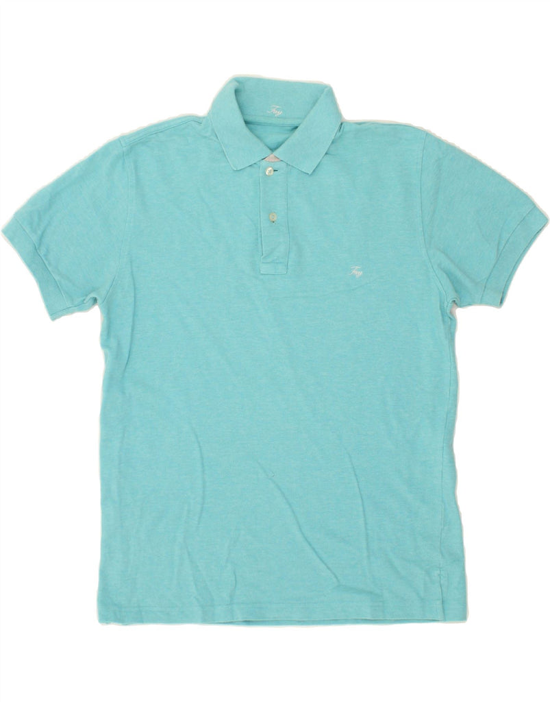 FAY Mens Polo Shirt Large Turquoise Cotton | Vintage Fay | Thrift | Second-Hand Fay | Used Clothing | Messina Hembry 