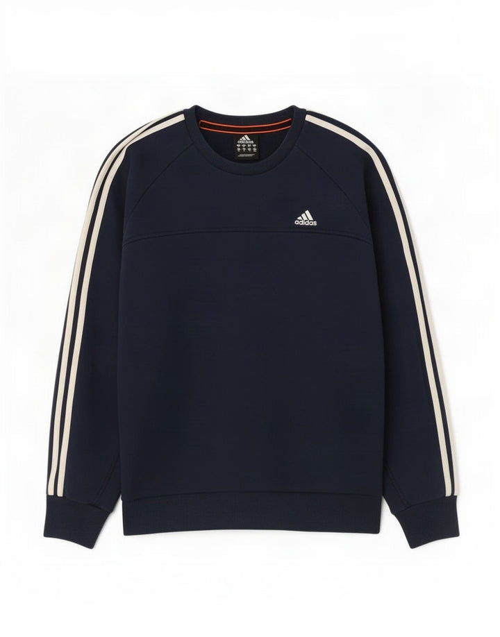 Adidas Mens Sweatshirt Jumper Medium Navy Blue Cotton