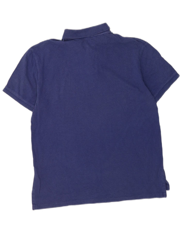 Polo Ralph Lauren Mens Slim Fit Polo Shirt Large Navy Blue Cotton