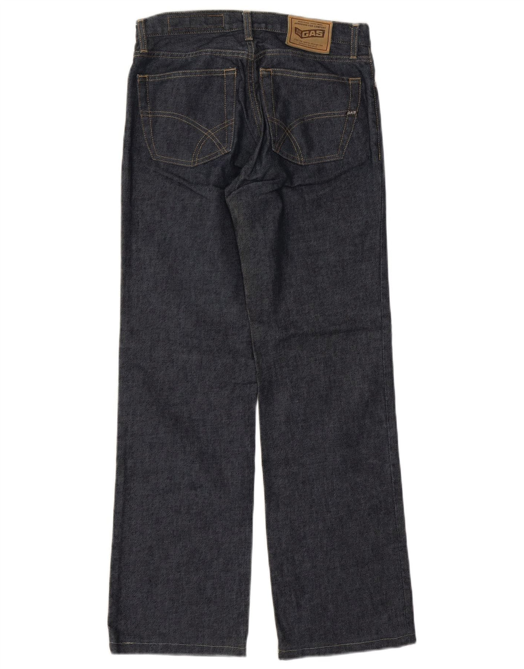 Gas Mens Straight Jeans W30 L30 Navy Blue Cotton Classic