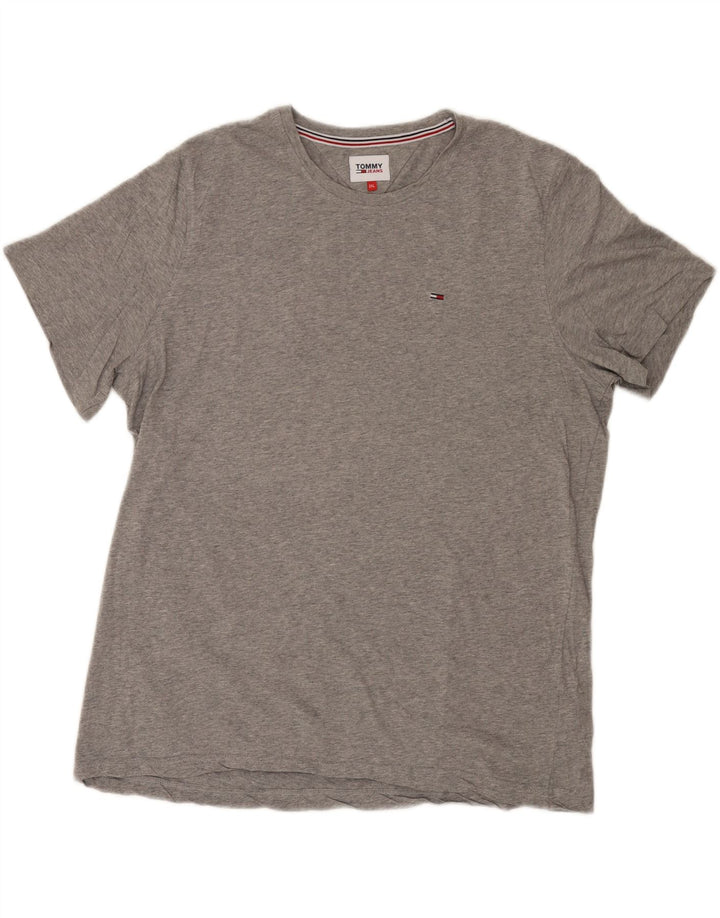 TOMMY HILFIGER Womens T-Shirt Top UK 20 2XL Grey Cotton