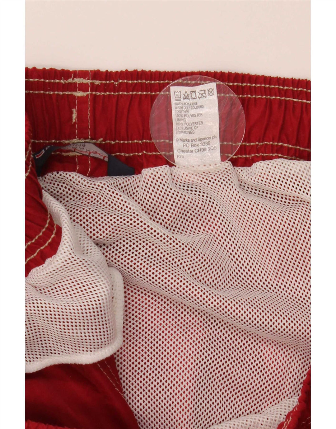 Marks & Spencer Mens Swimming Shorts Large Red Polyester
