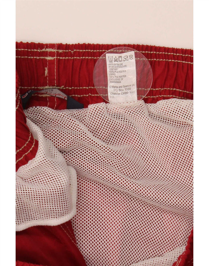 Marks & Spencer Mens Swimming Shorts Large Red Polyester