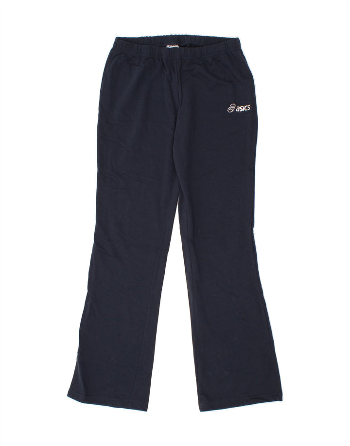 ASICS Womens Tracksuit Trousers UK 14 Medium  Navy Blue Cotton Vintage Asics and Second-Hand Asics from Messina Hembry 