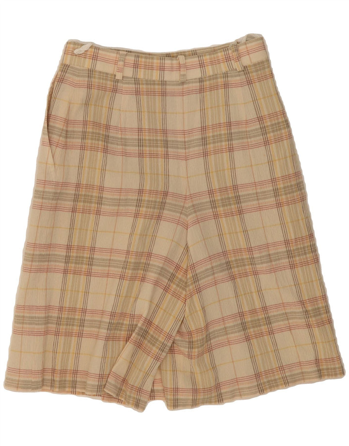 BARDEHLE Womens Skort Shorts EU 38 Medium W28 Beige Plaid Vintage Bardehle and Second-Hand Bardehle from Messina Hembry 