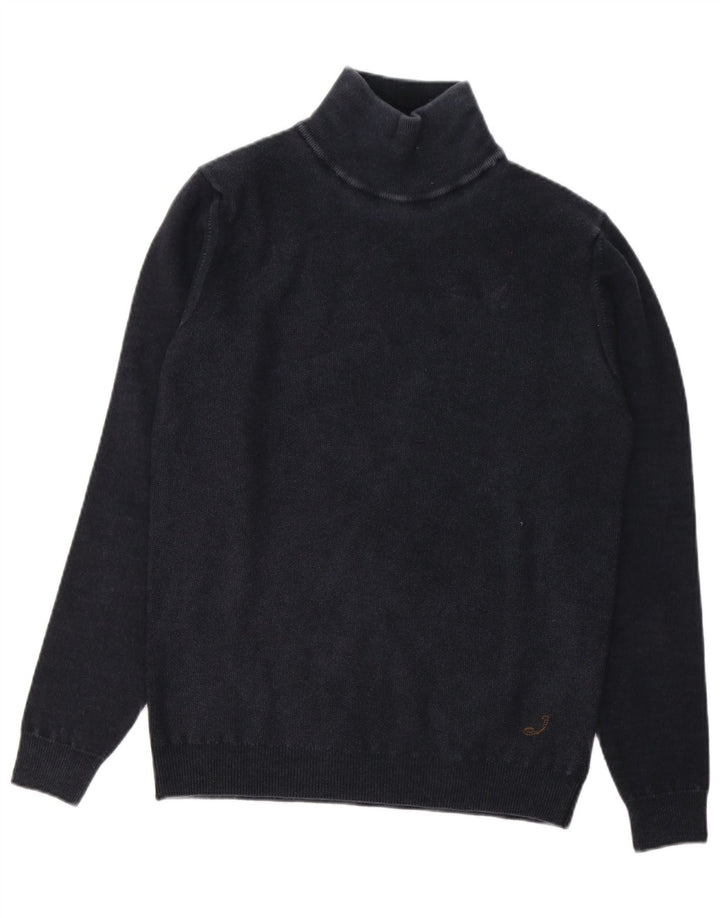 Jacob Cohen Mens Turtle Neck Jumper Sweater Medium Navy Blue Wool