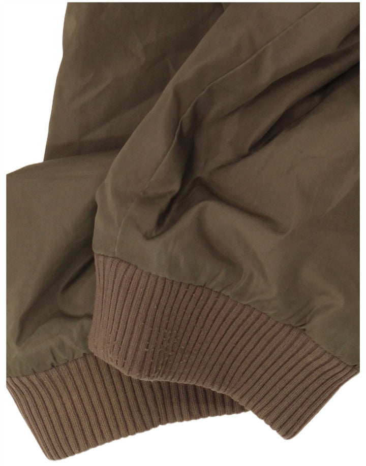Adidas Boys Hooded Windbreaker Jacket 15-16 Years Khaki Polyamide