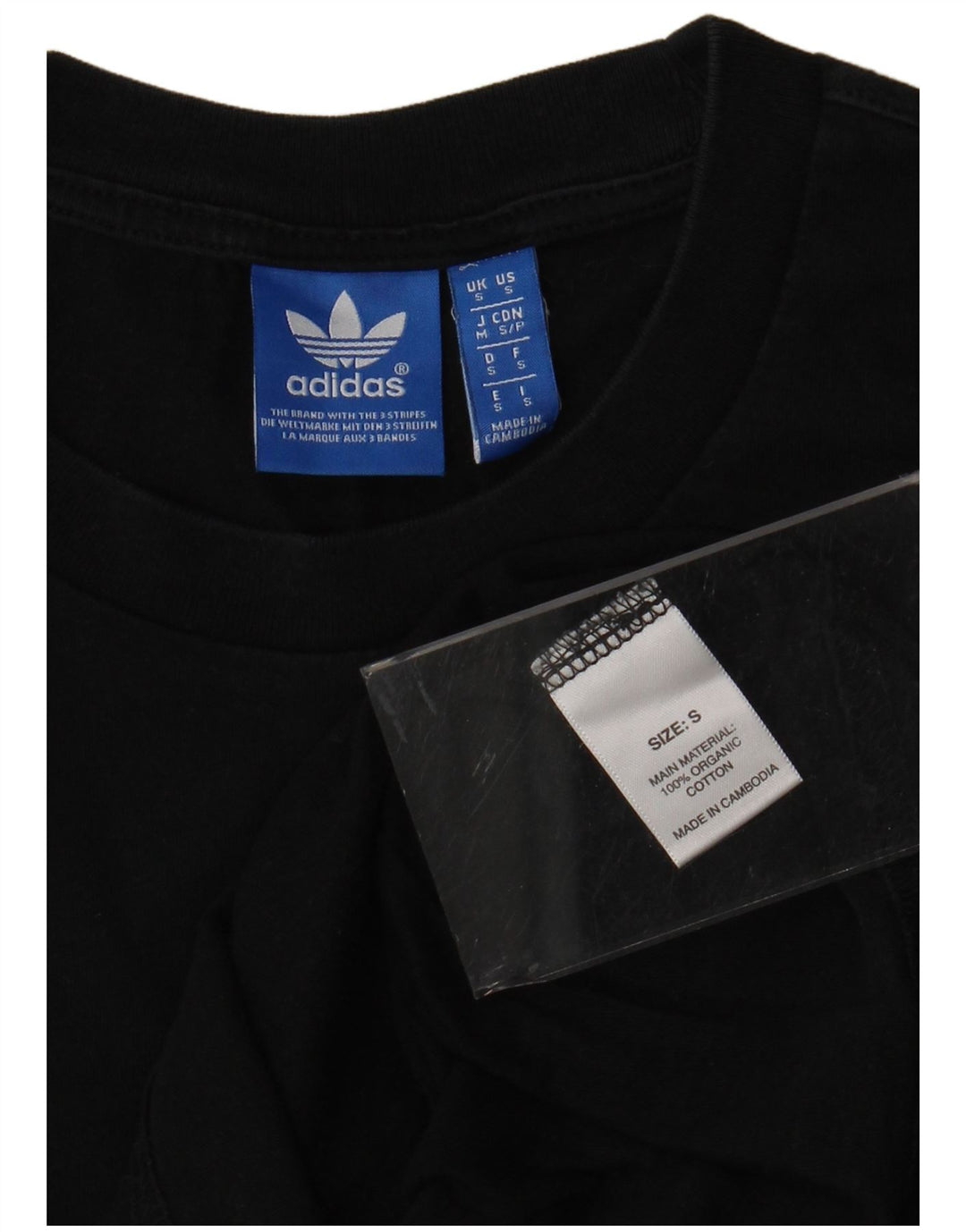 ADIDAS Mens Graphic T-Shirt Top Small Black Cotton