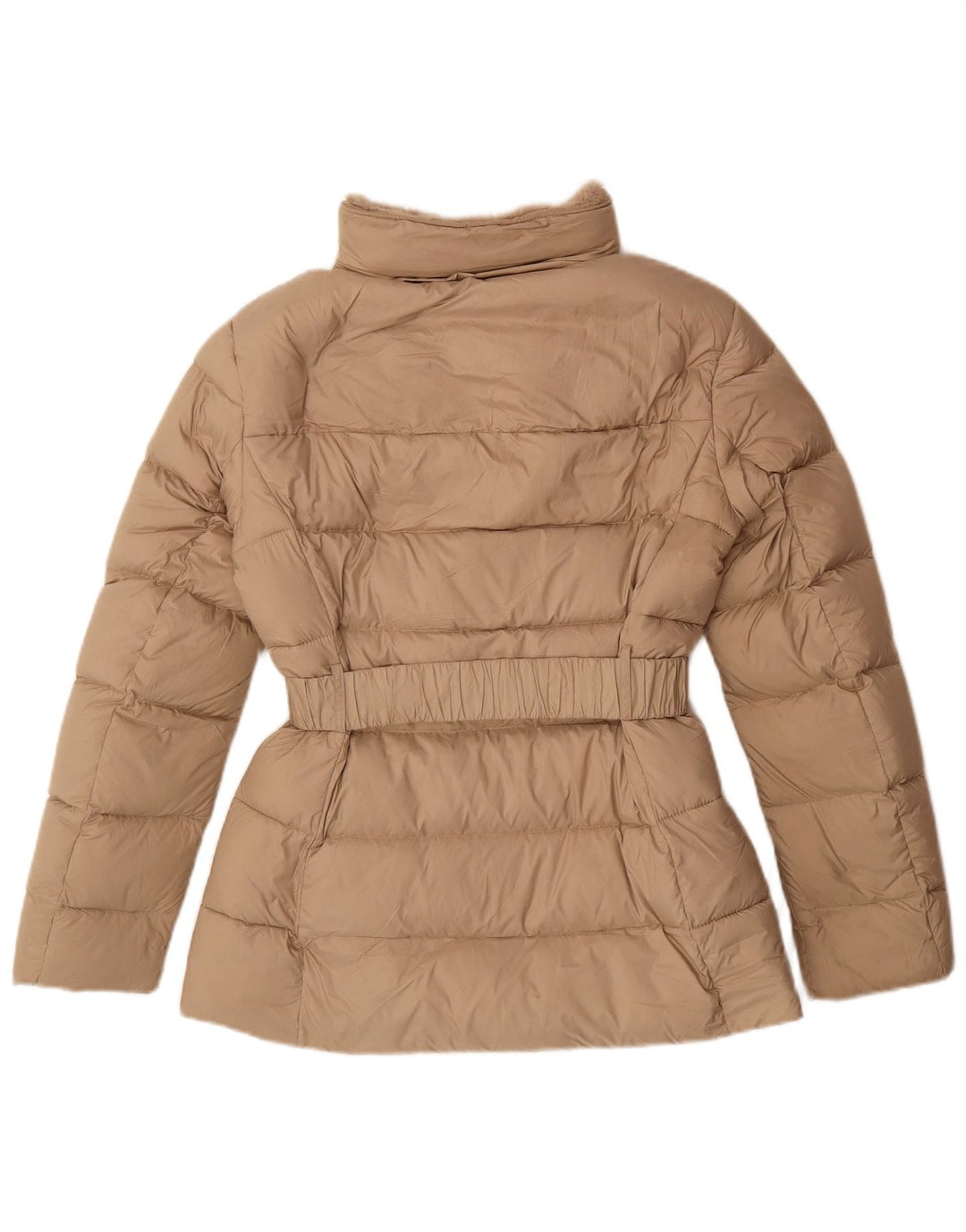Zara Womens Padded Jacket UK 10 Small Beige Polyester