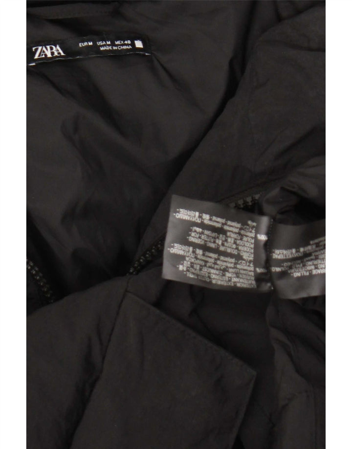 Zara Mens Padded Jacket UK 38 Medium Black Polyamide