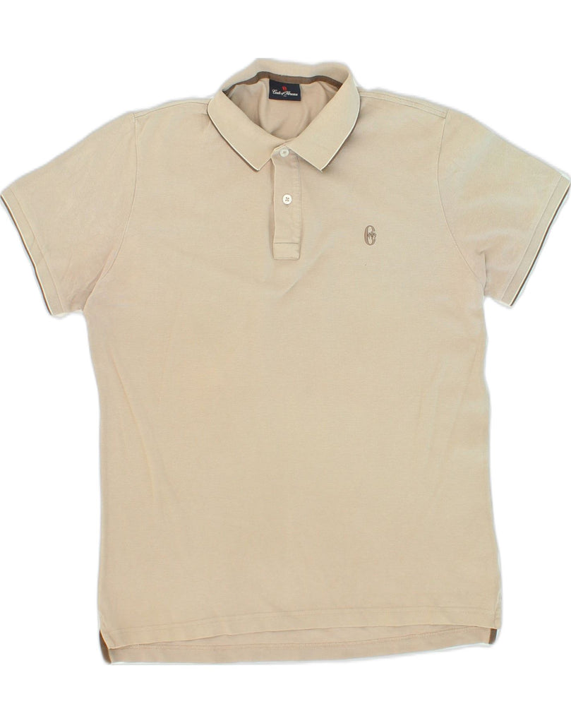 VINTAGE Mens Polo Shirt XL Beige Cotton | Vintage Vintage | Thrift | Second-Hand Vintage | Used Clothing | Messina Hembry 