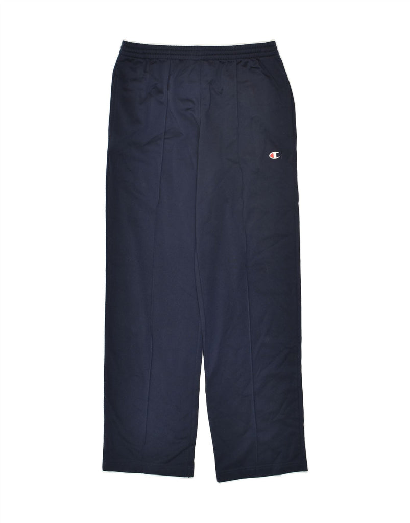 CHAMPION Boys Tracksuit Trousers 11-12 Years Large Navy Blue Polyester | Vintage Champion | Thrift | Second-Hand Champion | Used Clothing | Messina Hembry 