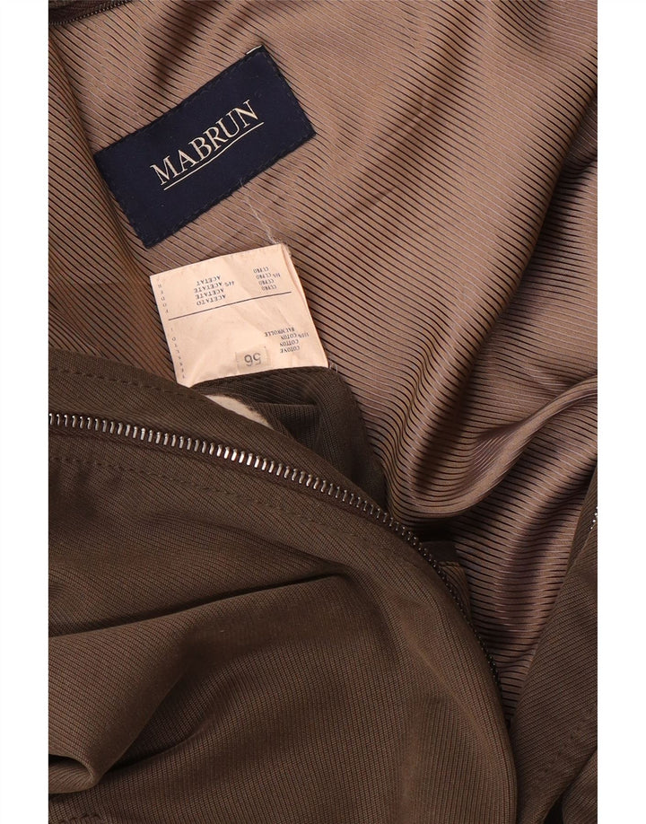 Mabrun Mens Utility Jacket IT 56 3XL Brown Cotton