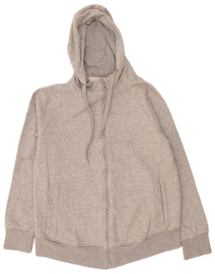 Mountain Warehouse Womens Zip Hoodie Sweater UK 12 Medium Grey Flecked