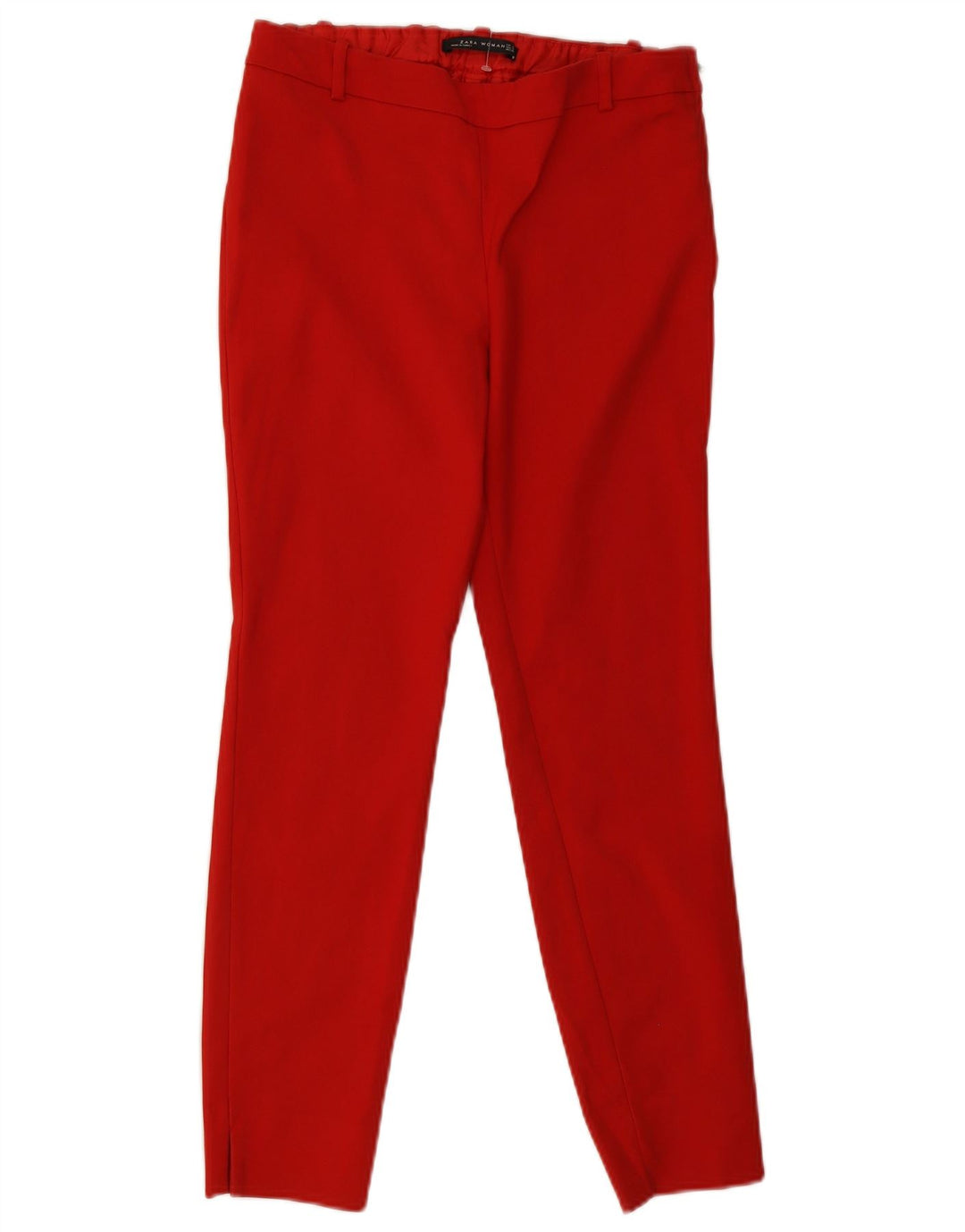 Zara Womens Slim Casual Trousers Small W26 L26 Red