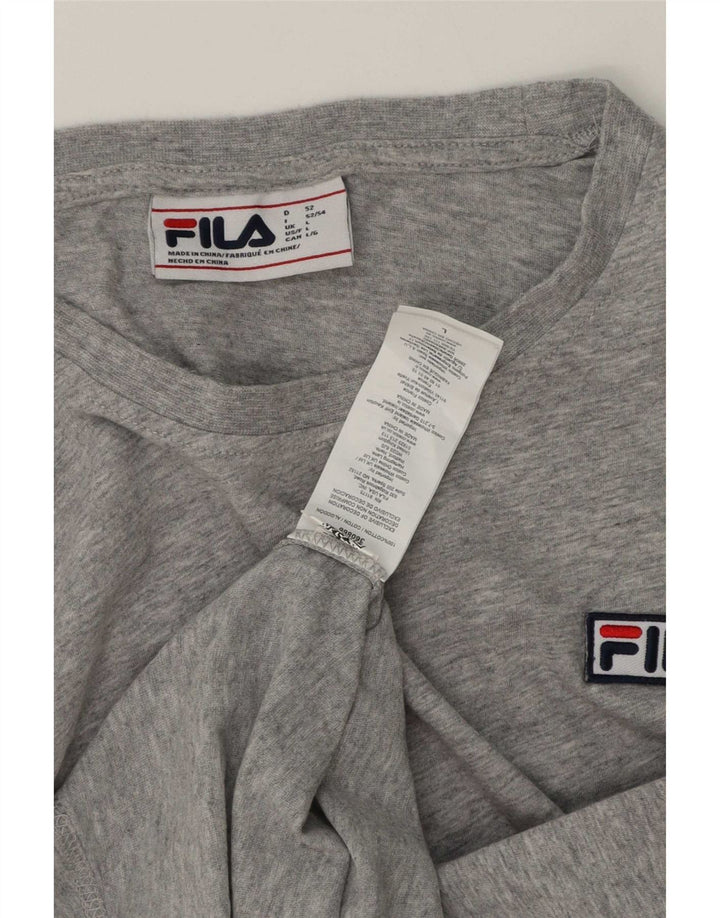 Fila Mens T-Shirt Top Large Grey Flecked Cotton