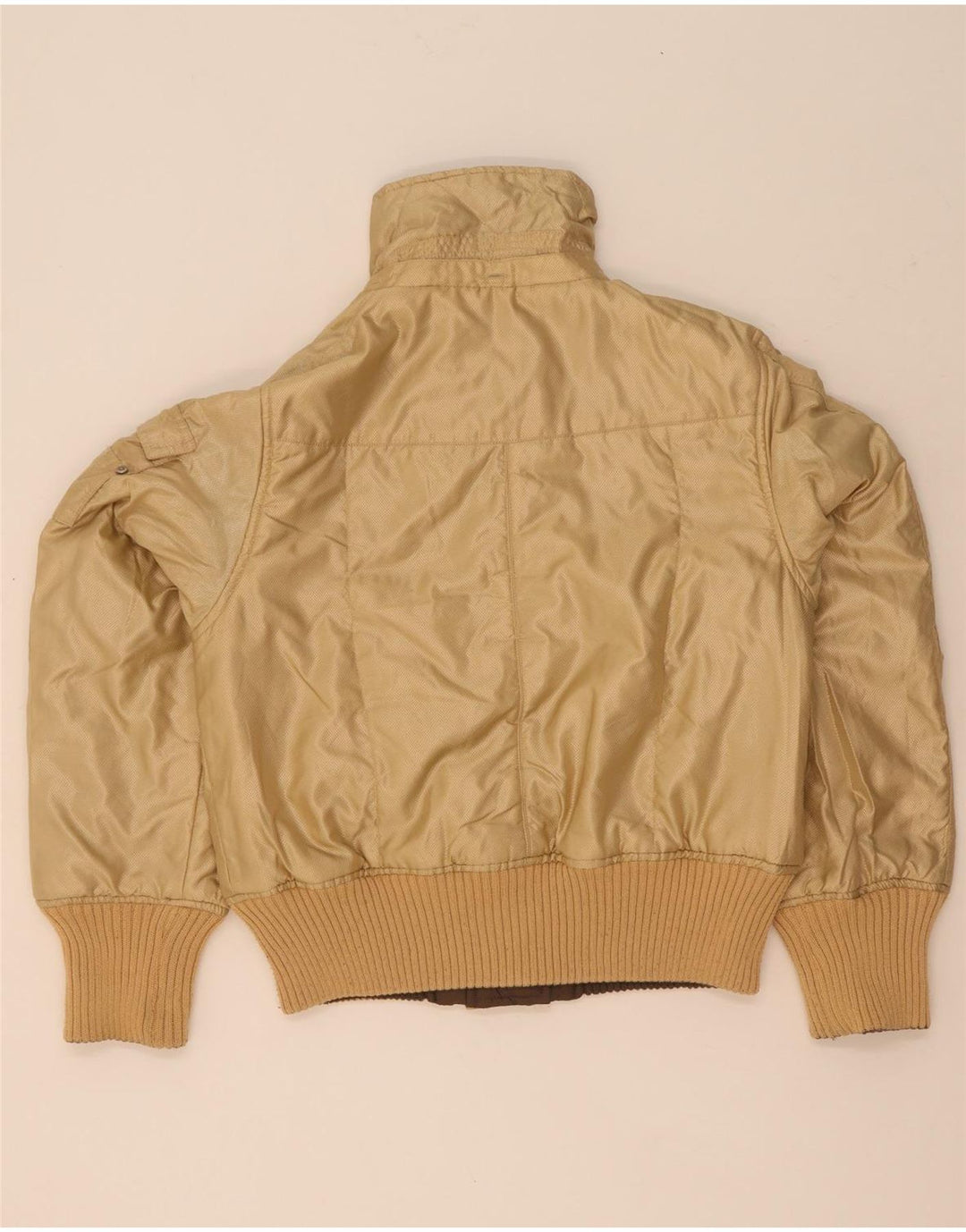 Vintage Womens Reversible Padded Jacket EU 42 Large Brown Polyester