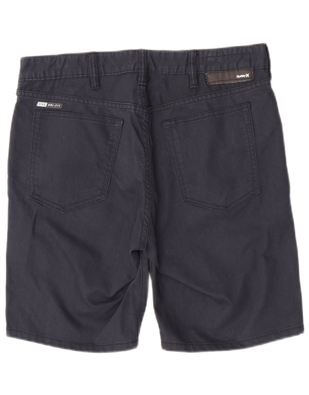 Hurley Mens Casual Shorts W32 Medium Navy Blue Cotton