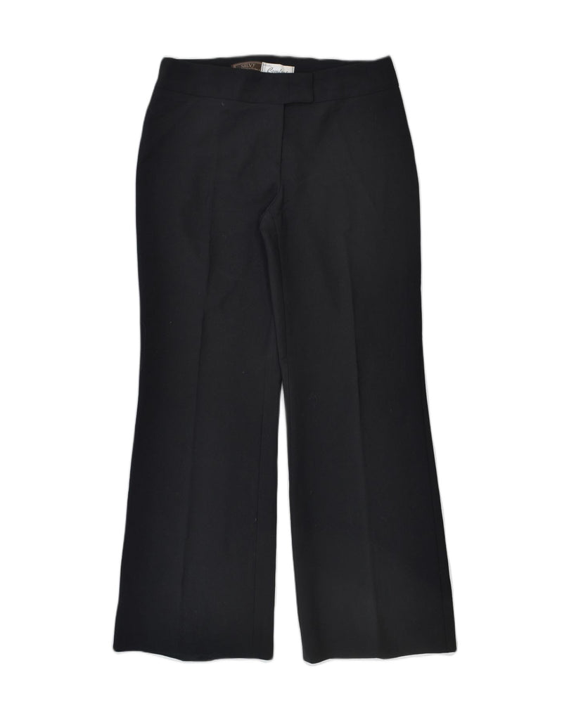 SILVY Womens Flare Casual Trousers W30 L29 Black | Vintage | Thrift | Second-Hand | Used Clothing | Messina Hembry 