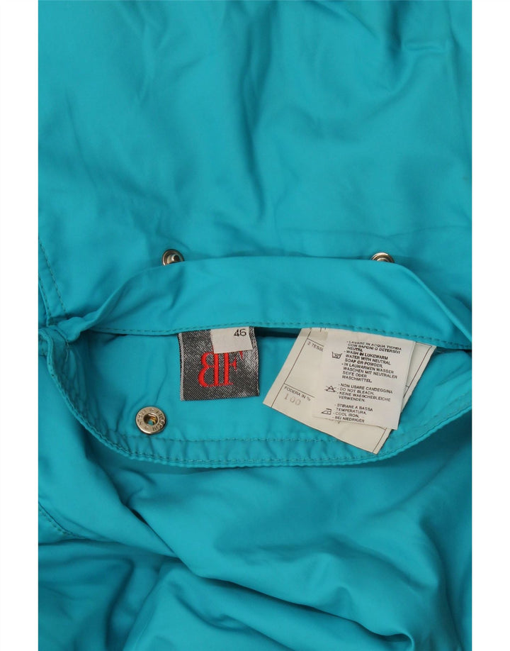 Belfe Womens Reversible Jacket IT 46 Large Blue Floral Nylon