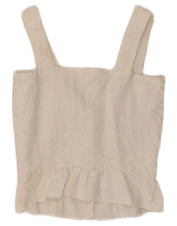 Vintage Womens Corset Top UK 8 Small White