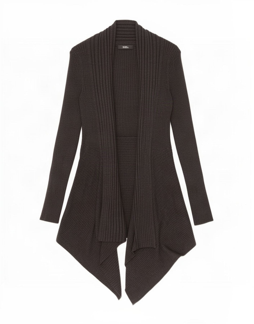 Marks & Spencer Womens Longline Open Cardigan Sweater UK 8 Small Grey