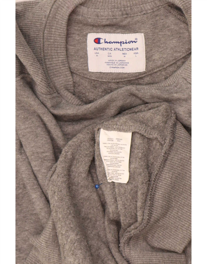 Champion Mens Sweatshirt Jumper Medium Grey Flecked Polyester