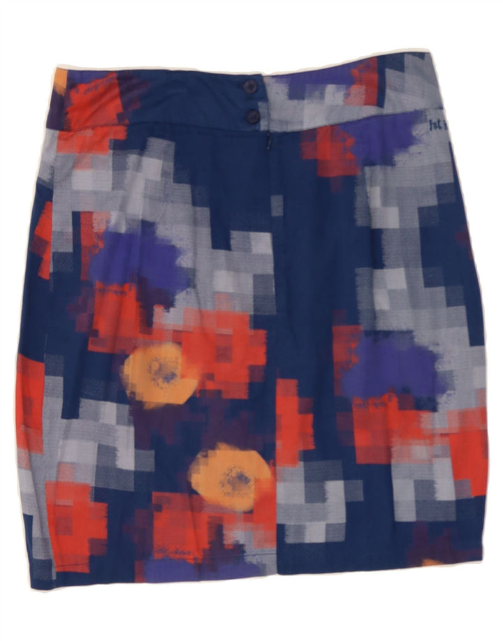 FAT FACE Womens Bubble Skirt UK 12 Medium W30 Navy Blue Geometric Cotton Vintage Fat Face and Second-Hand Fat Face from Messina Hembry 