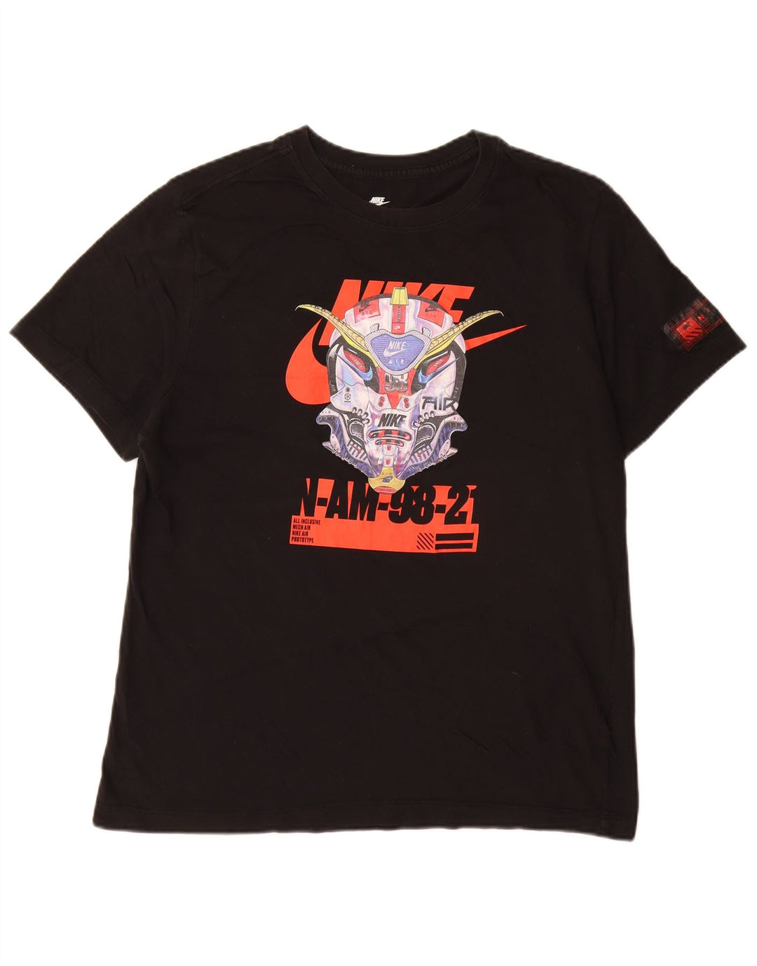 Nike Mens Graphic T-Shirt Top Large Black Cotton