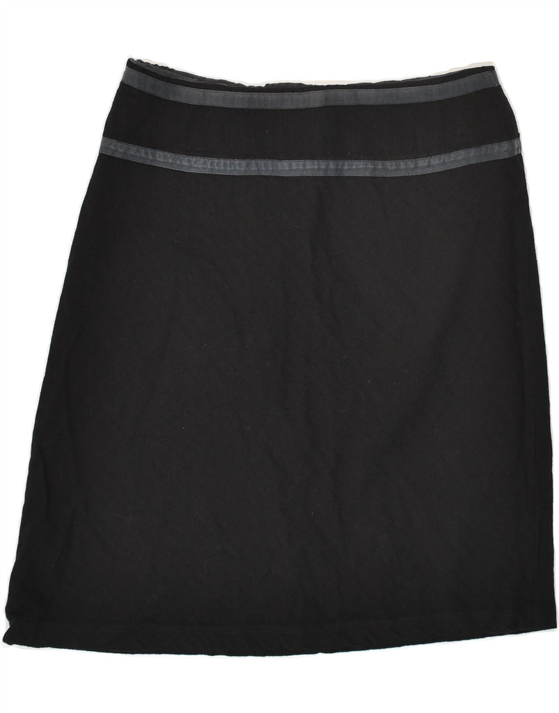 MAX MARA Womens Asymmetrical Skirt UK 12 Medium W30 Black Wool | Vintage Max Mara | Thrift | Second-Hand Max Mara | Used Clothing | Messina Hembry 