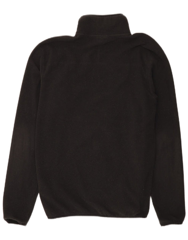 THE NORTH FACE Mens Zip Neck Fleece Jumper Small Black Polyester